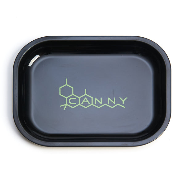 CANNY Rolling Tray – Large Metal Cigarette Rolling Tray | Large 5.5” x 7” Premium Tobacco Rolling Paper Tray (Black)